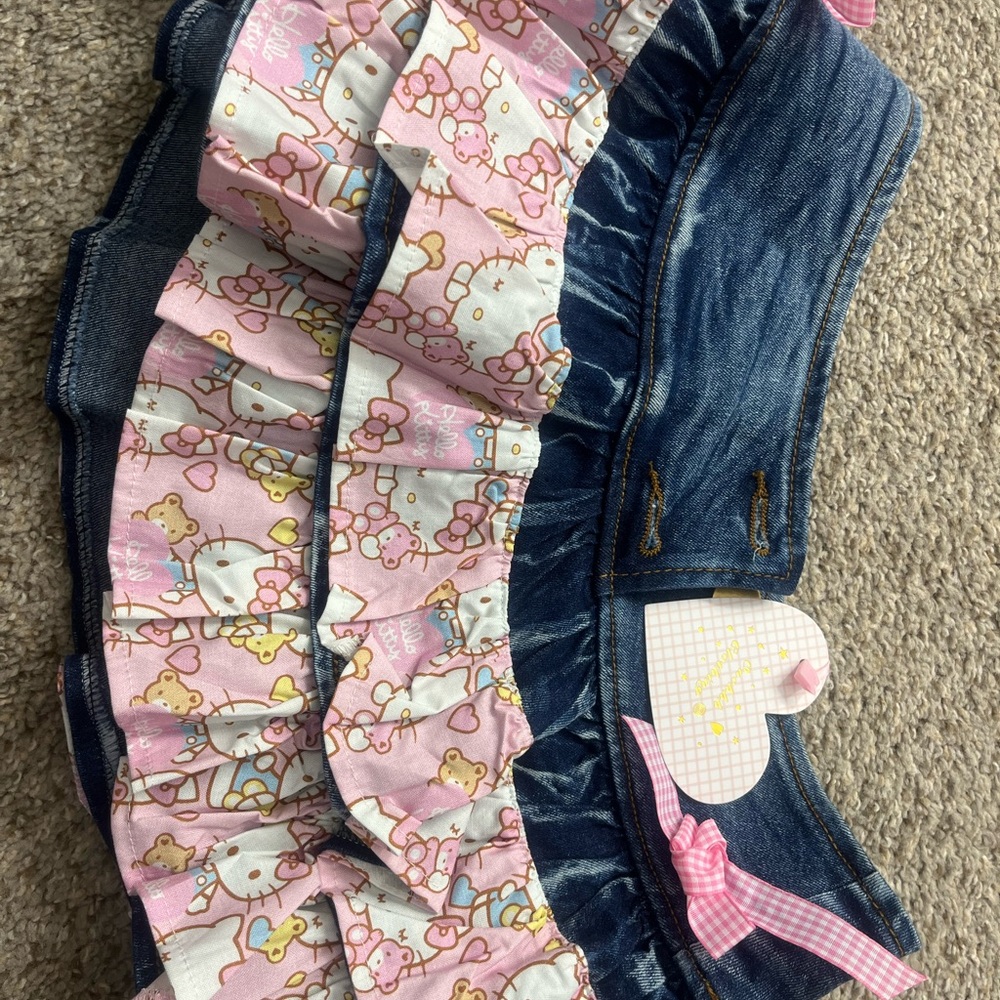 Denim and Pink Patterned Kids Diaper Cover